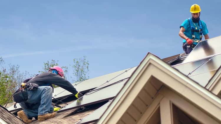 Solar panel installation